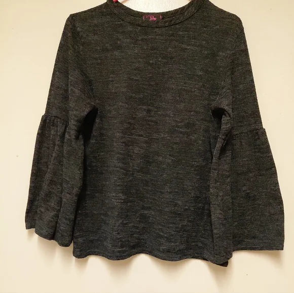 Poine Womens Gray Flared Blouse Top Size L - Picture 1 of 7